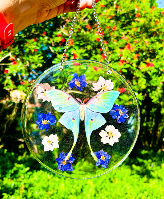 Lunar Moth Dreamscape Wall Hanging
