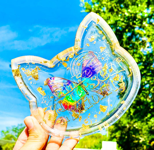 " Make Yourself a Priority " Holo Pink Morpho Kitten Tray