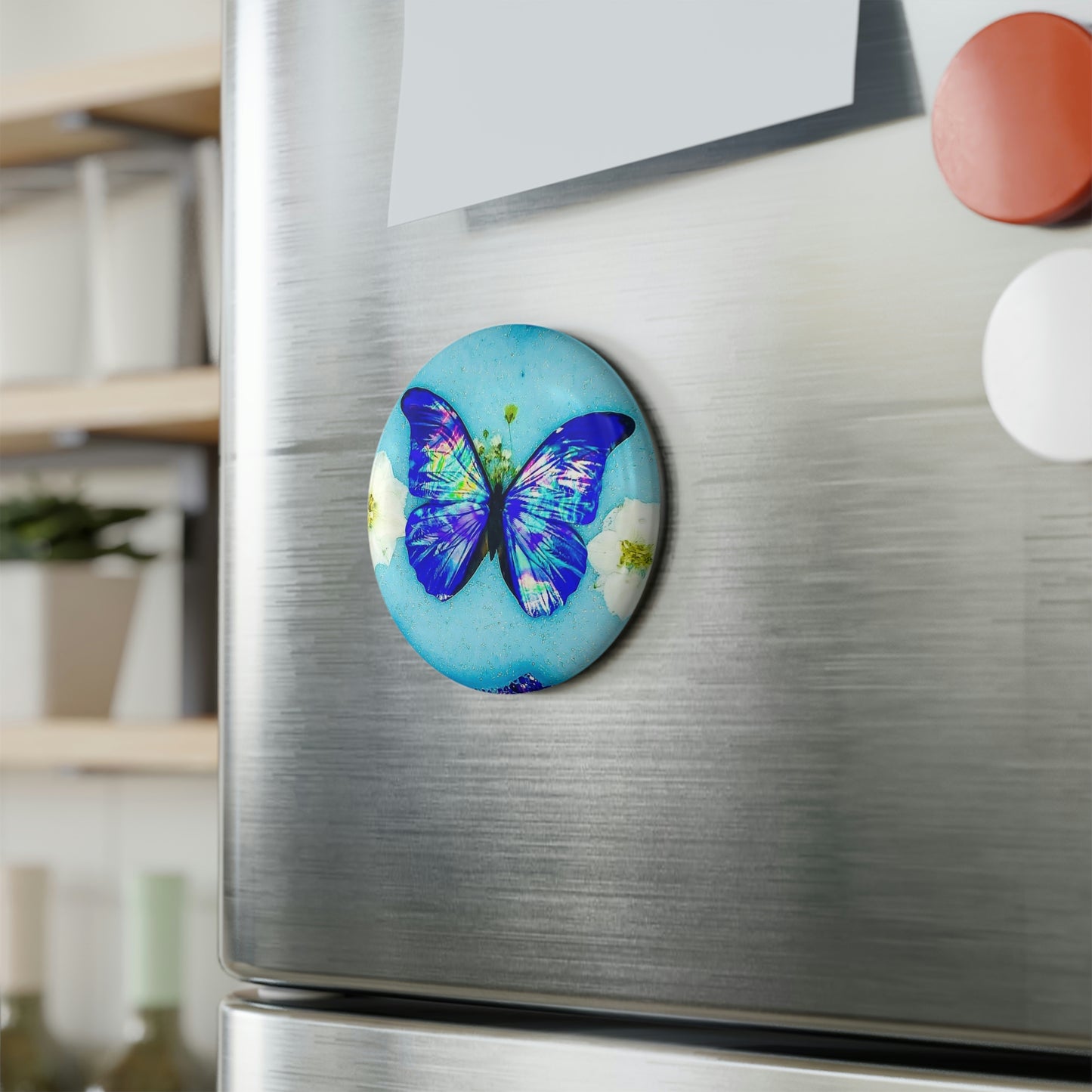 Holo Blue Morpho Magent