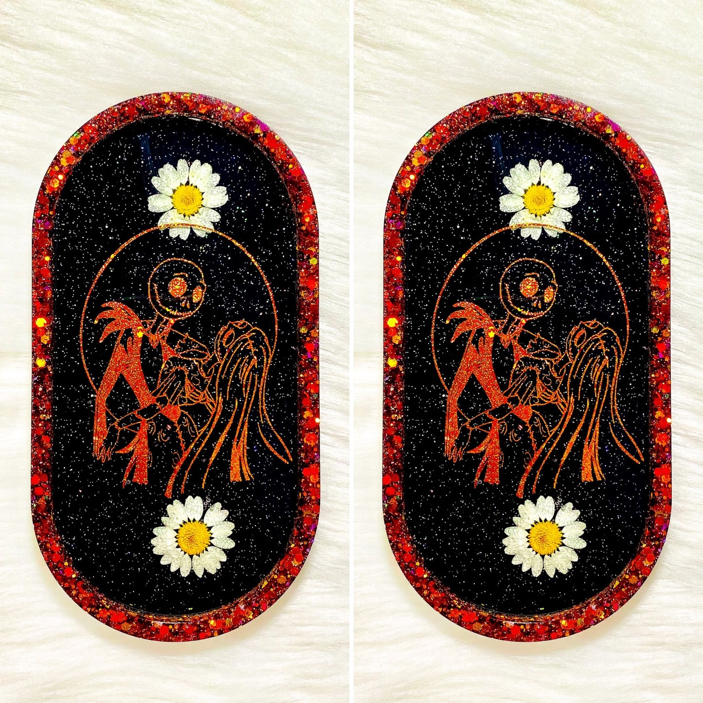 " Jack & Sally " Moonlight Stroll Rolling Tray