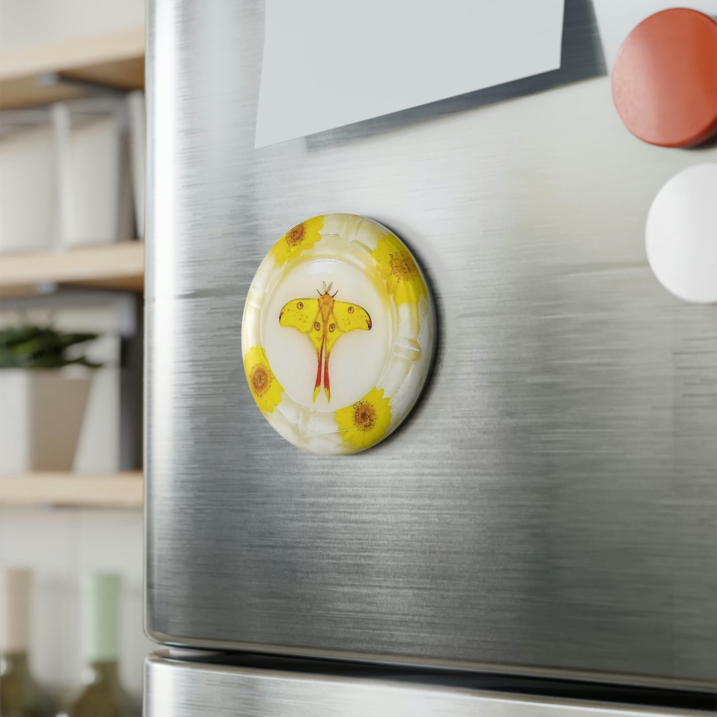 Yellow Lunar Moth Magnet