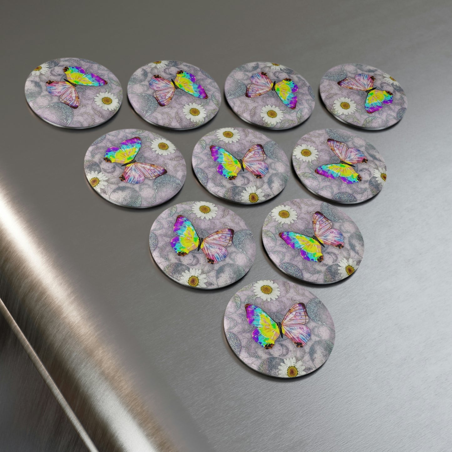 Holo Pink Morpho Galaxy Magnet