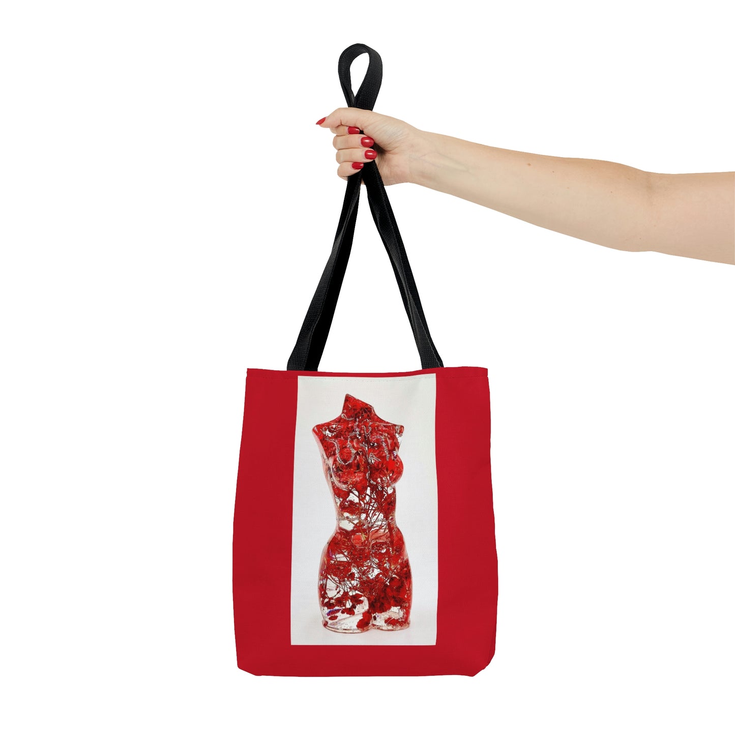 Red Baby's Breath Goddess Tote Bag