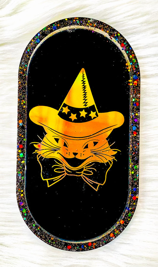“ Trick or Treat “ Holo Kitten Tray