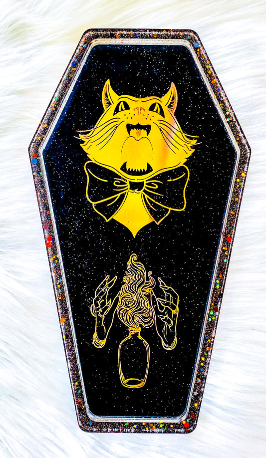 “ Vampire Breath “ Kitten Coffin Tray