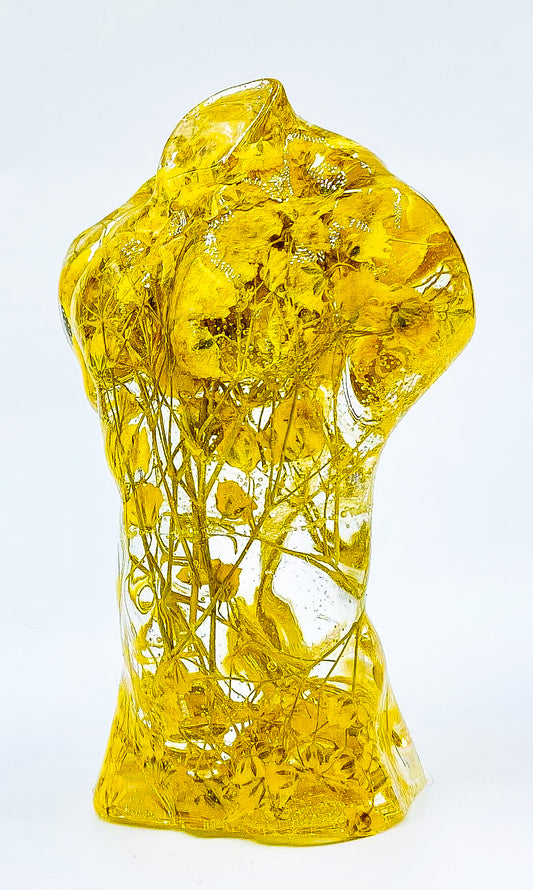 Yellow Baby's Breath Male Torso