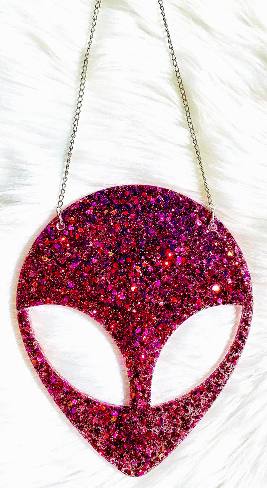 Fire & Ice Alien Head Wall Hanging