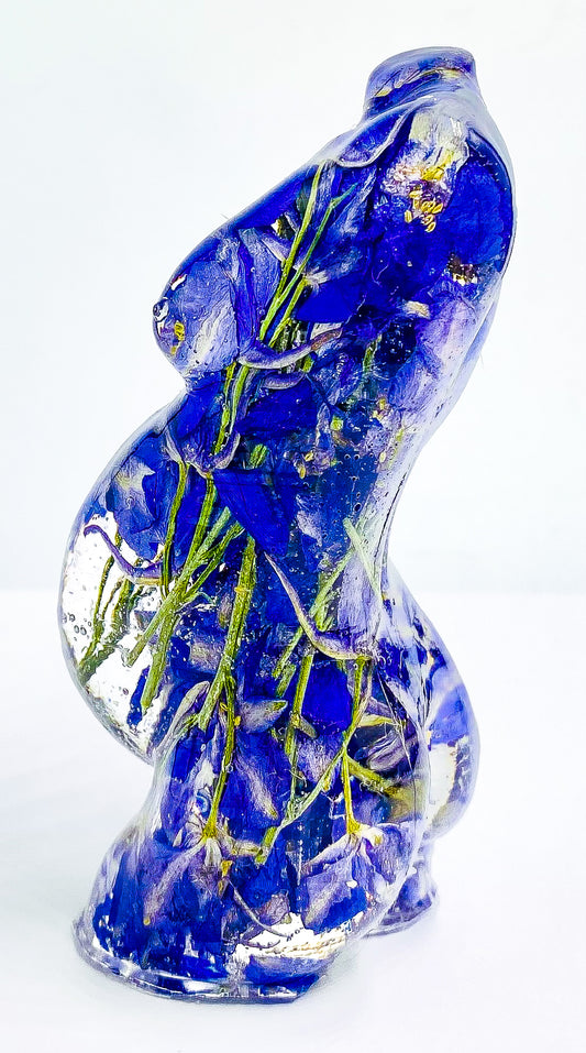 Pregnant Purple Larkspur Goddess