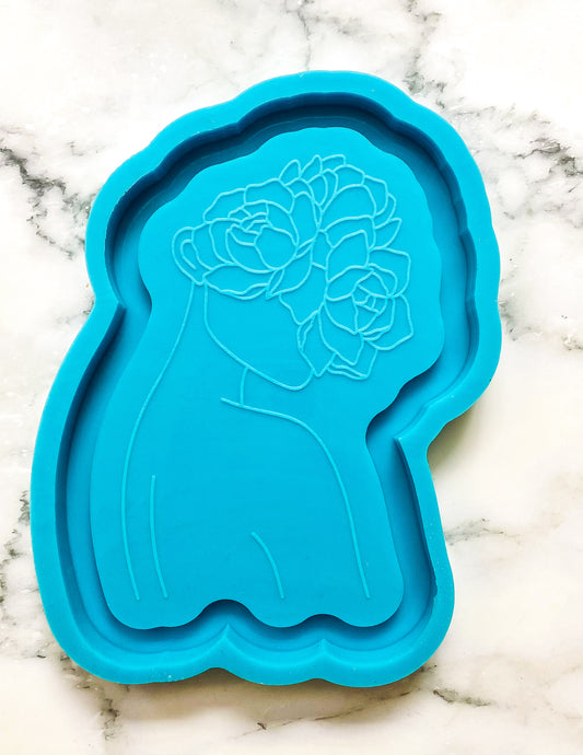 Floral Goddes Engraved Mold Tray