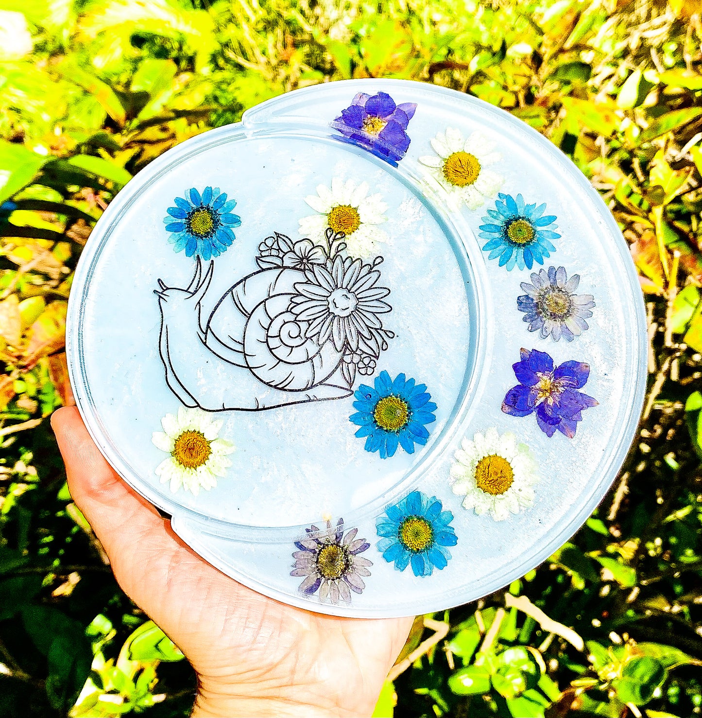 " A Snail's Life " Crescent Moon Jewelry Tray