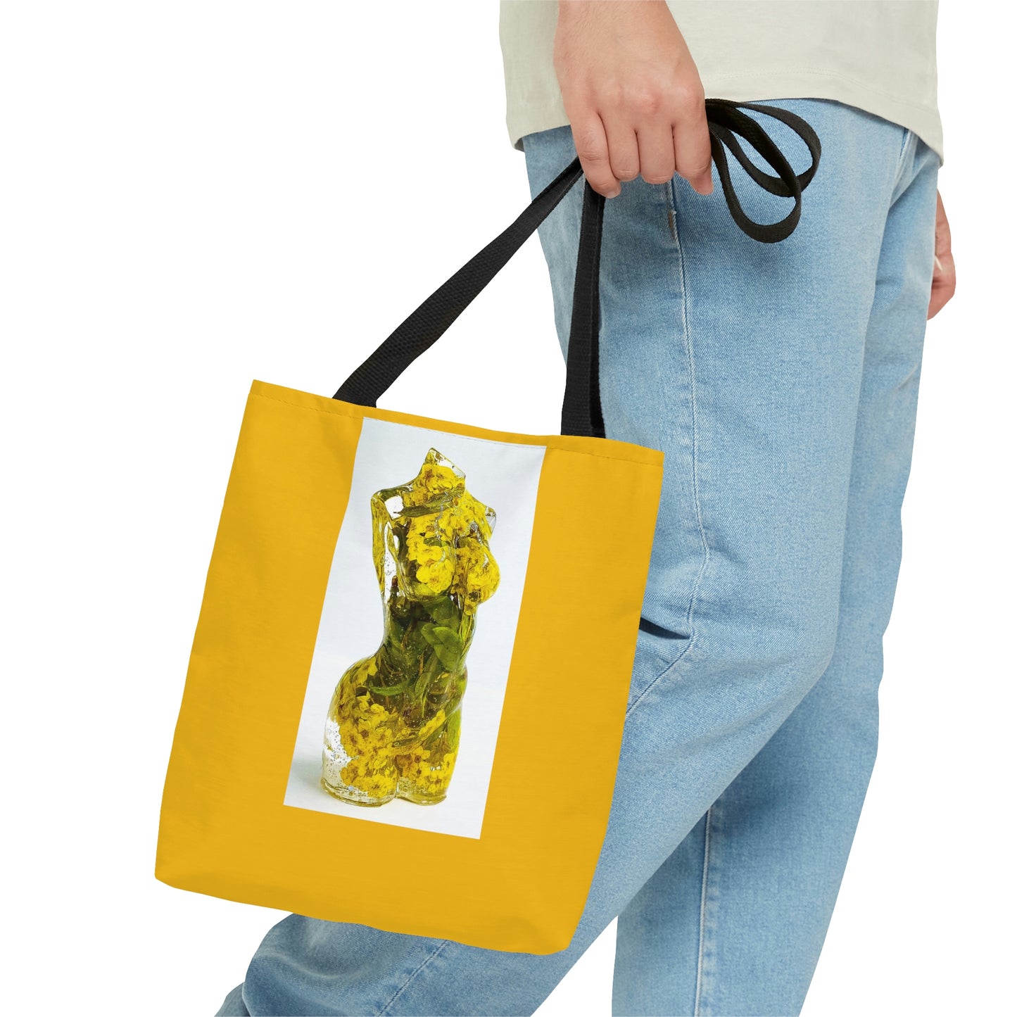 Yellow Daffodil Goddess Tote Bag