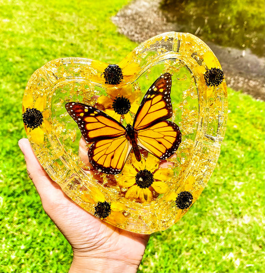 Black-eyed Susan Monarch Ashtray