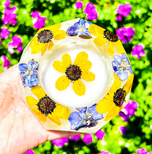 Milky Sunflower Larkspur Ashtray