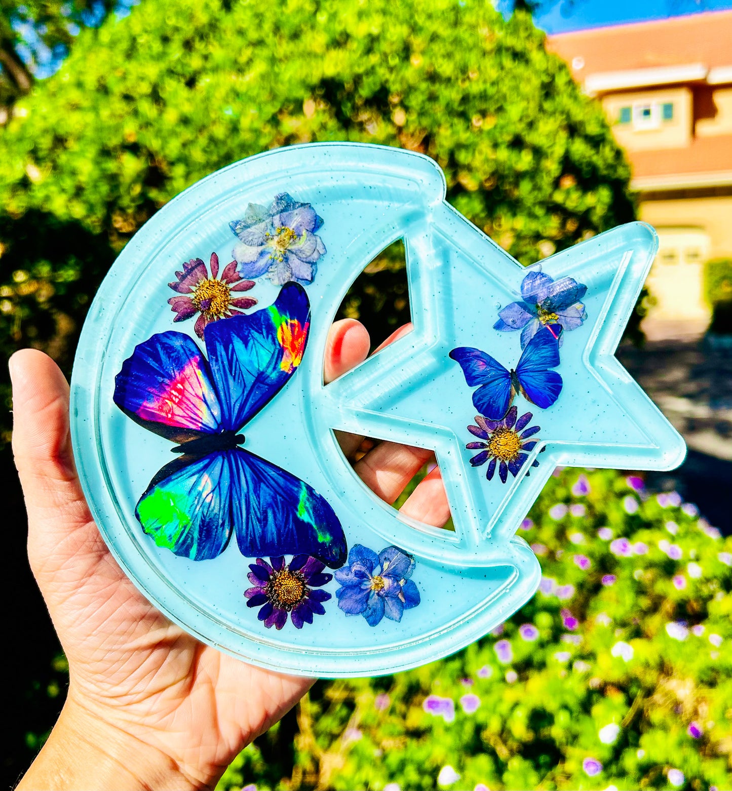 " Butterfly Dreams " Star Moon Jewelry Tray