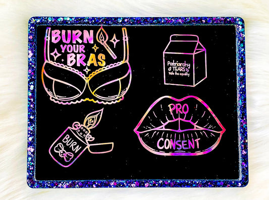 “ Burn Your Bras “ Rolling Tray