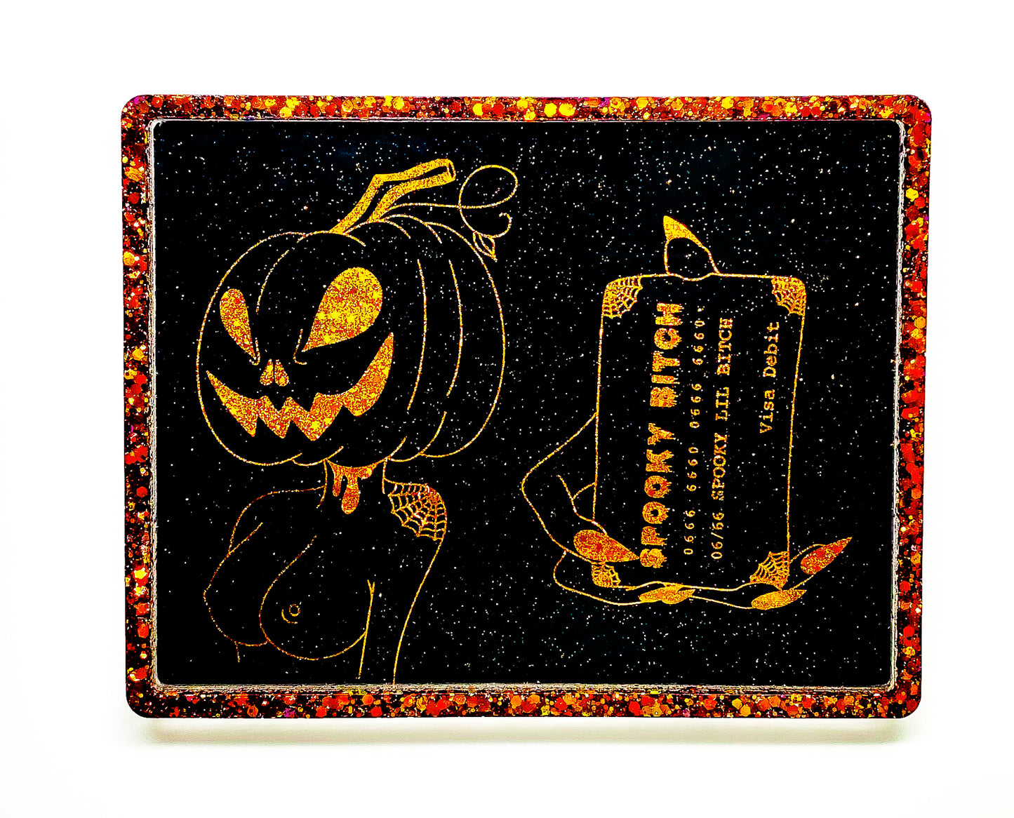 " The Pumpkin Queen " Holo Rolling Tray