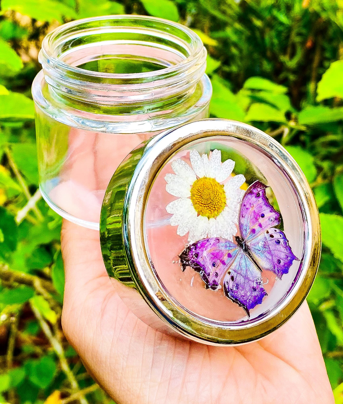 Lavender Butterfly Stash Jar