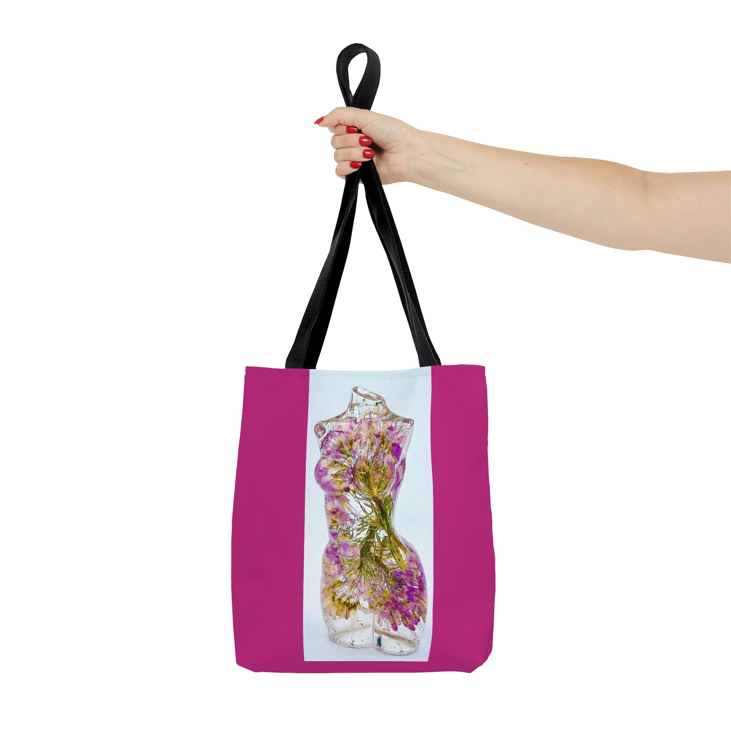 Purple Beesplant Goddess Tote Bag